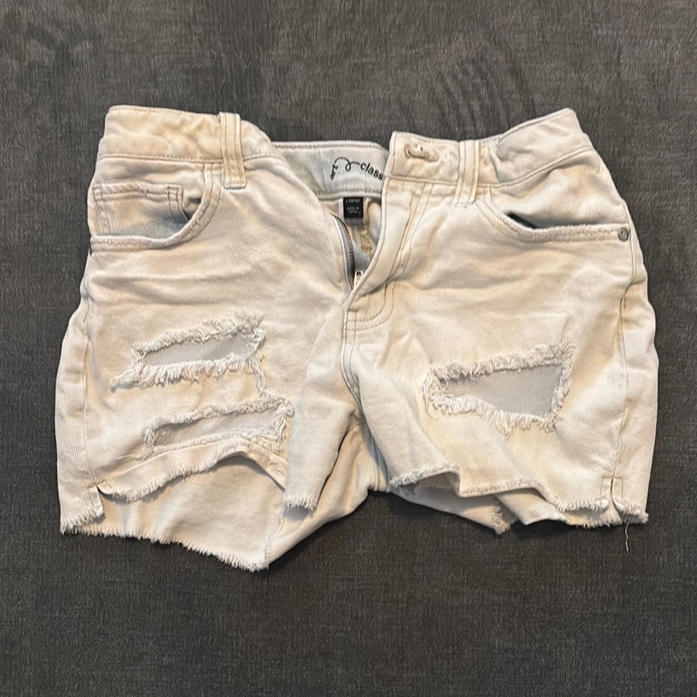 Old Navy White Distressed Kids Shorts